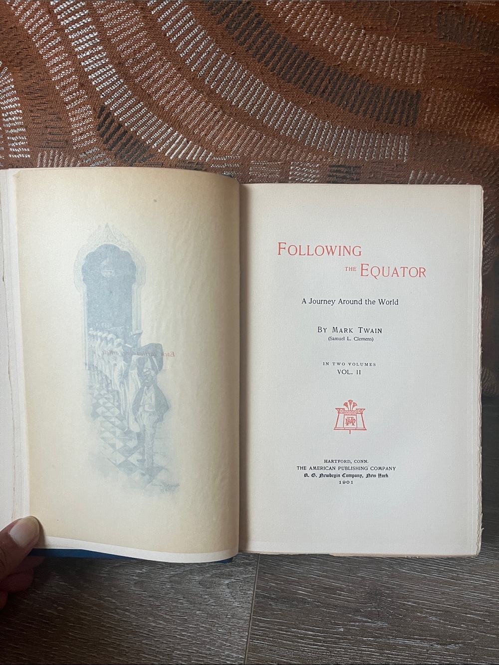 Following the Equator Hardcover by Mark Twain 1897
